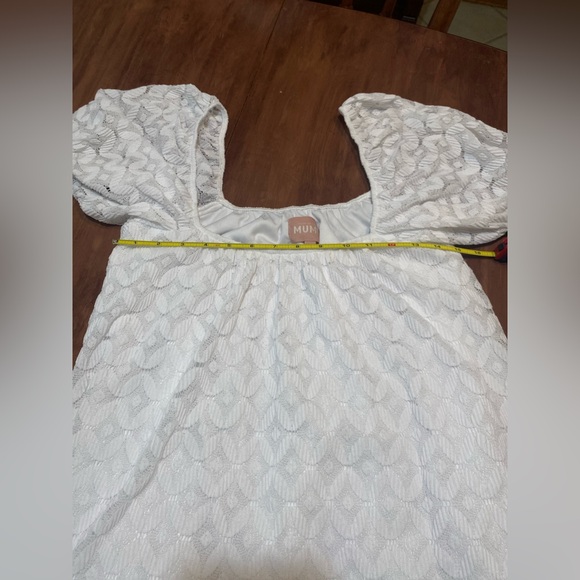 Show Me Your MuMu Flora Spacey Lacey White Mini Dress Size S - Picture 7 of 9